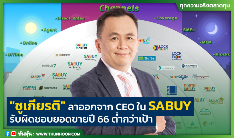 "ชูเกียรติ" ลาออกจาก CEO ใน SABUY รับผิดชอบยอดขายปี 66 ต่ำกว่าเป้า