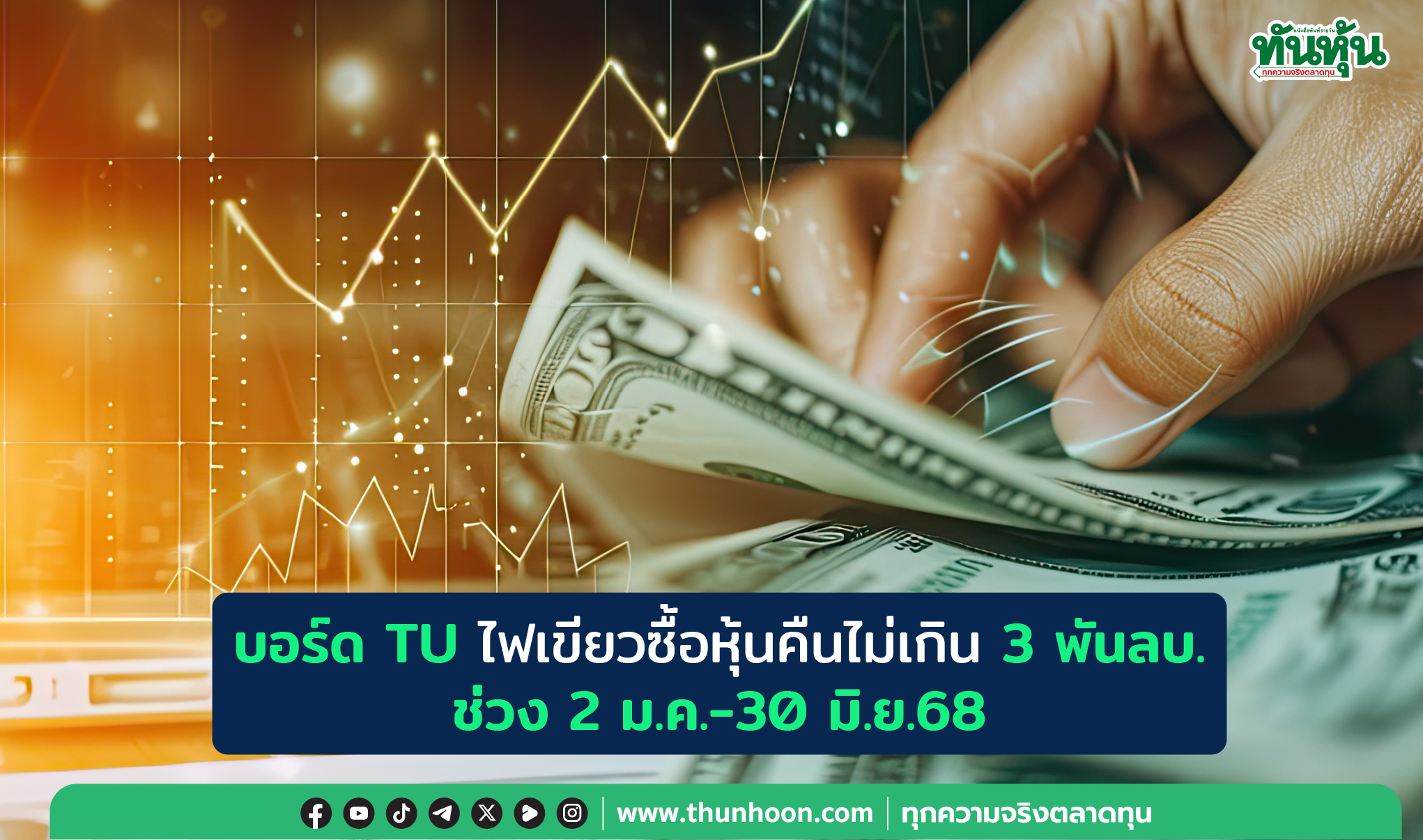 บอร์ด TU ไฟเขียวซื้อหุ้นคืนไม่เกิน 3 พันลบ. ช่วง 2 ม.ค.-30 มิ.ย.68