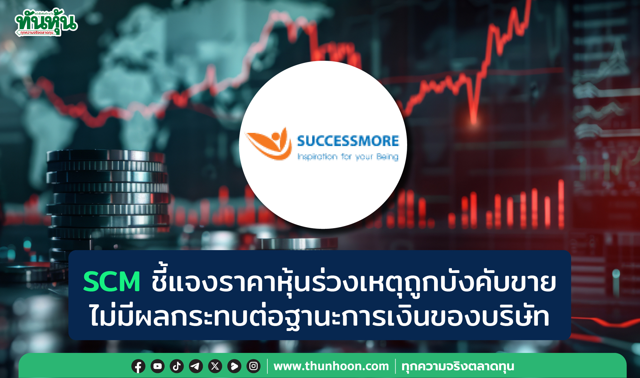 SCM ชี้แจงราคาหุ้นร่วงเหตุถูกบังคับขาย ไม่มีผลกระทบต่อฐานะการเงินของบริษัท
