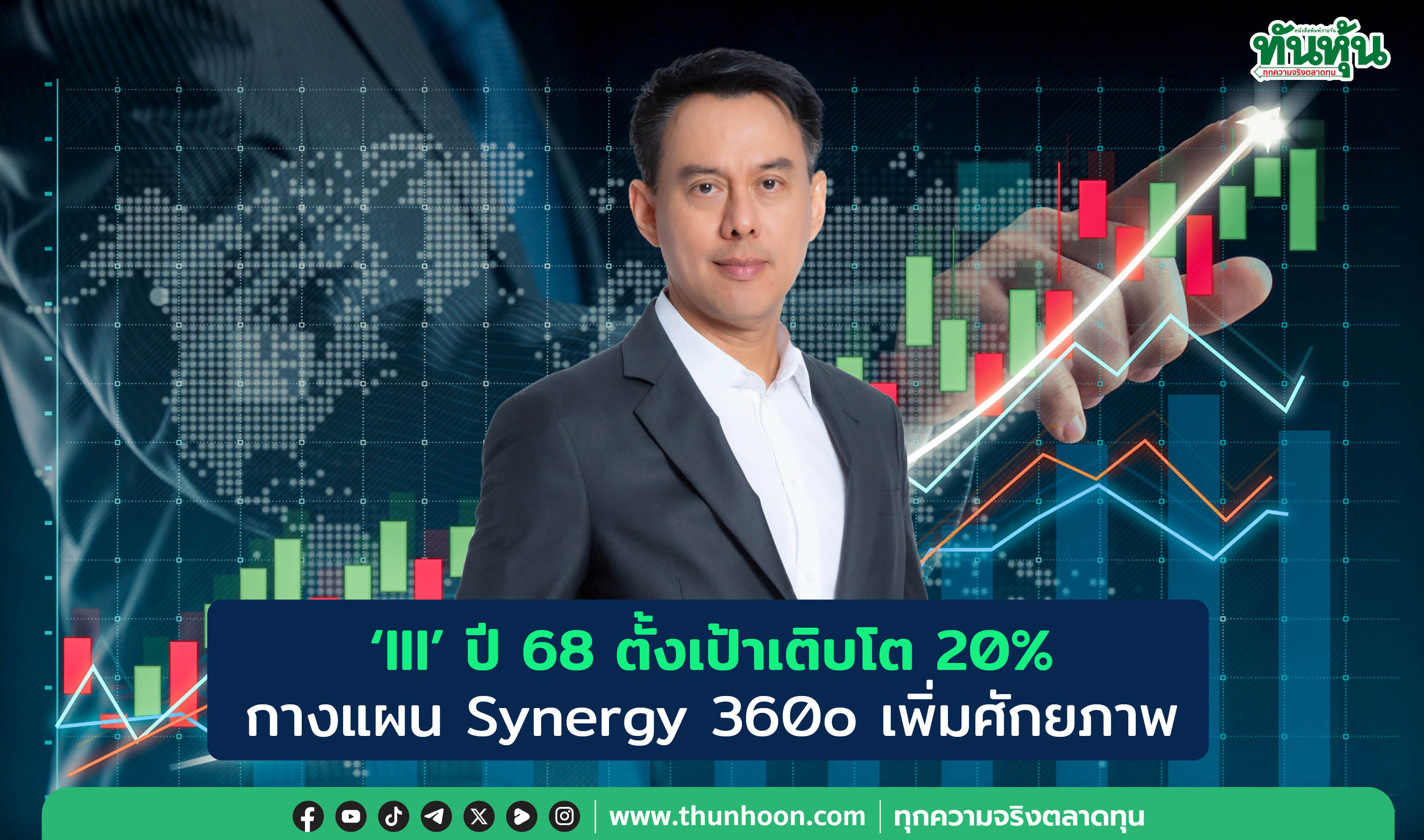 ‘III’ ปี 68 ตั้งเป้าเติบโต 20% กางแผน Synergy 360o เพิ่มศักยภาพ 