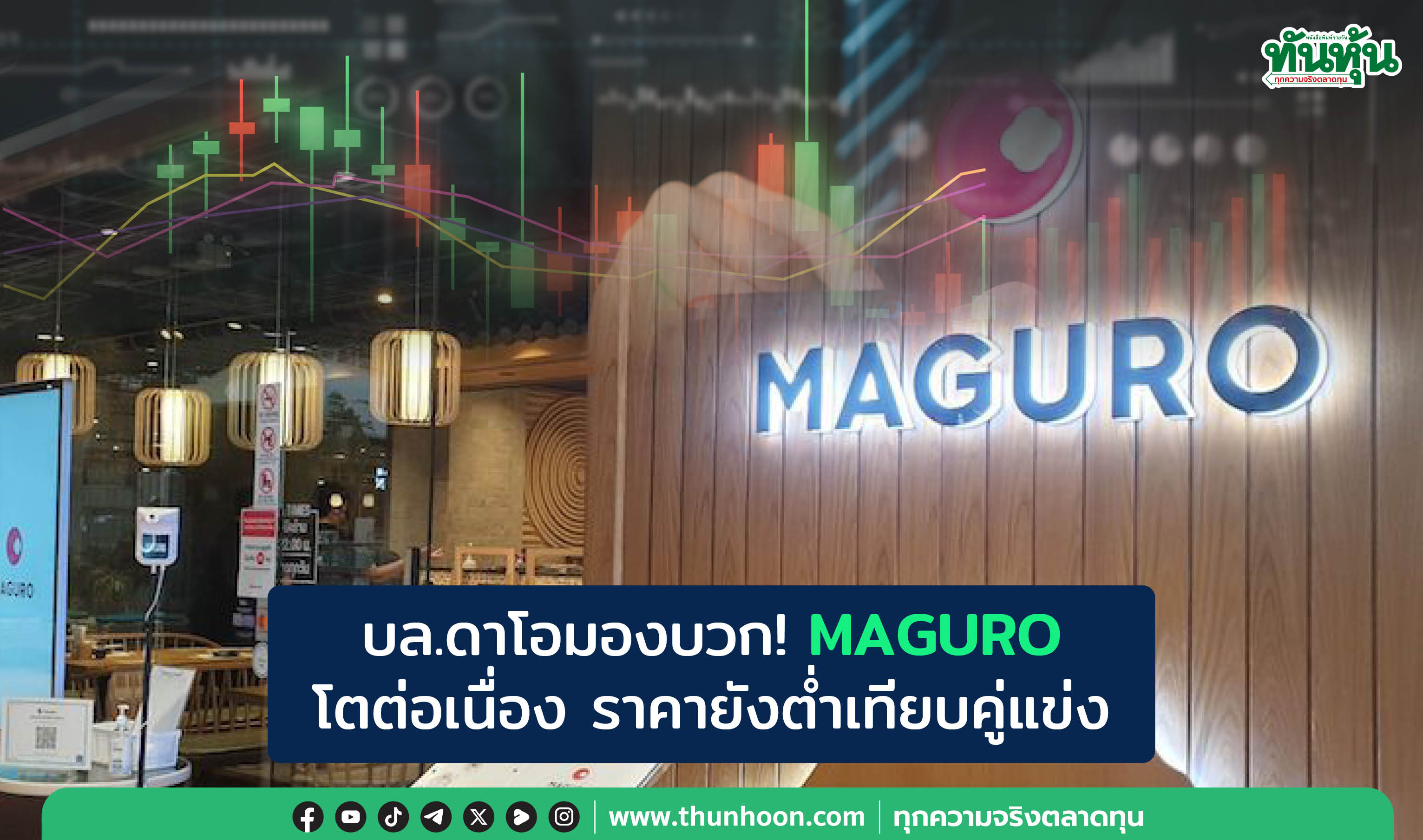 บล.ดาโอมองบวก! MAGURO  โตต่อเนื่อง ราคายังต่ำเทียบคู่แข่ง