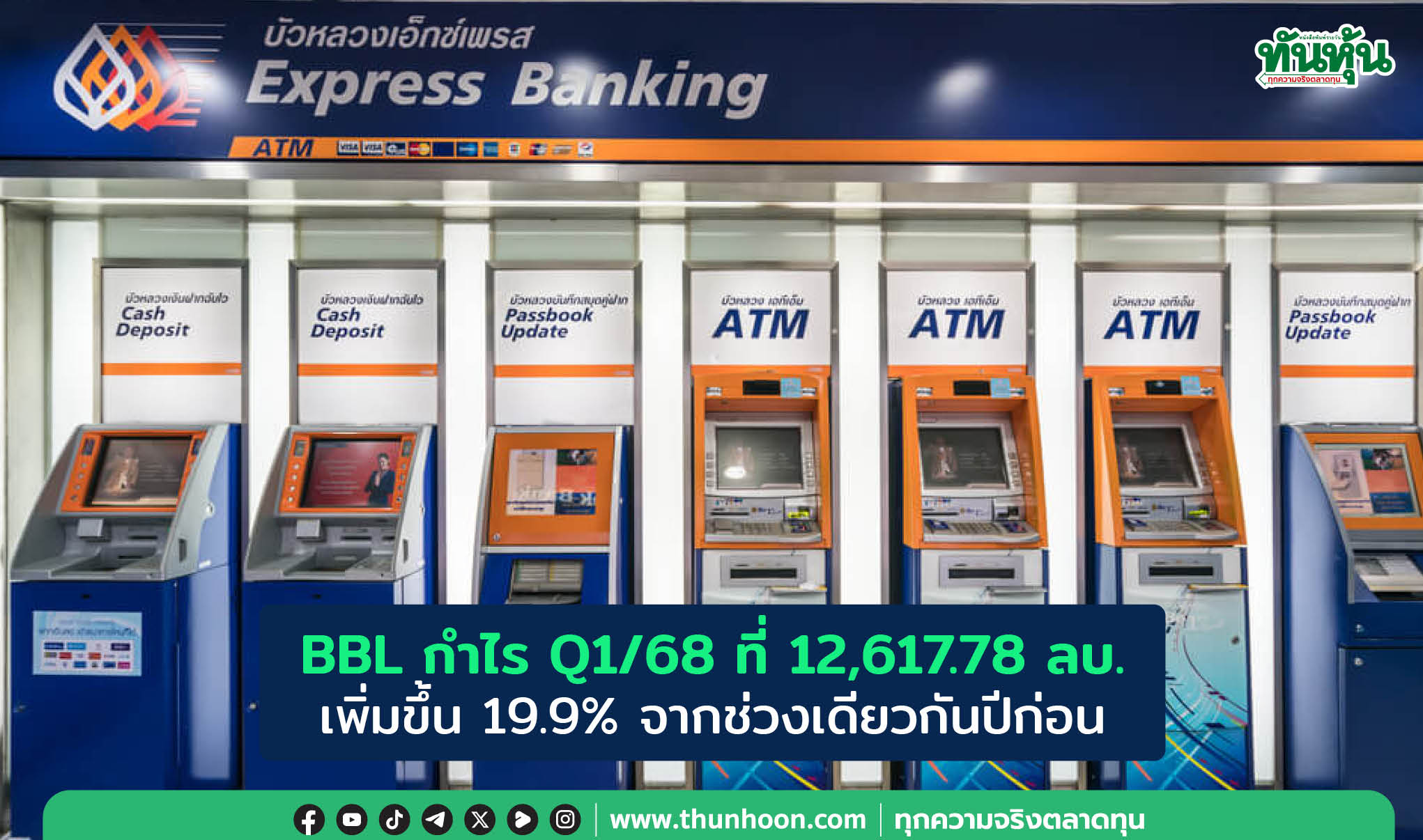 BBL กำไร Q1/68 ที่ 12,617.78 ลบ. เพิ่มขึ้น 19.9% จากช่วงเดียวกันปีก่อน