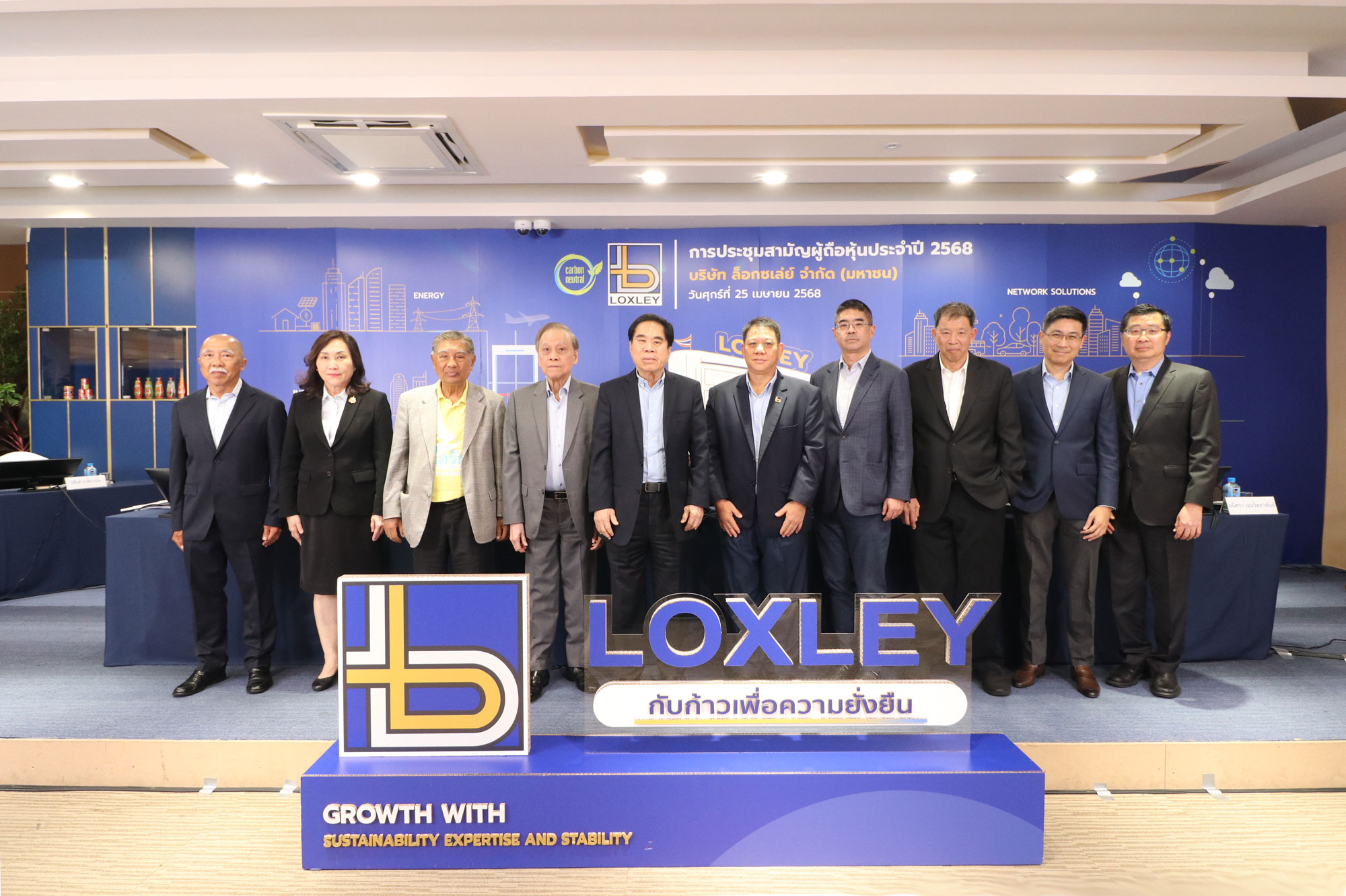 LOXLEY จัดประชุมผู้ถือหุ้น 2568 ผ่าน E-AGM ภายใต้แนวทาง Carbon Neutral 