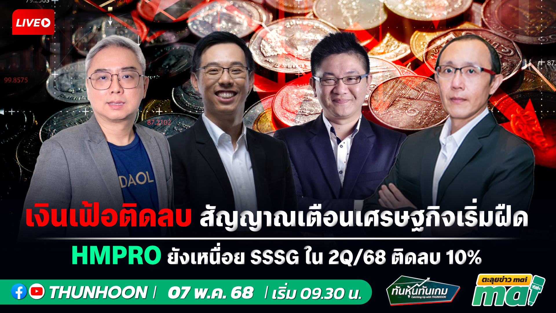 [LIVE🔴 สด] 👉: ทันหุ้นทันเกม - ตะลุยข่าวmai /  7 พฤษภาคม 2568 / 09.30-11.30 น. 🎯