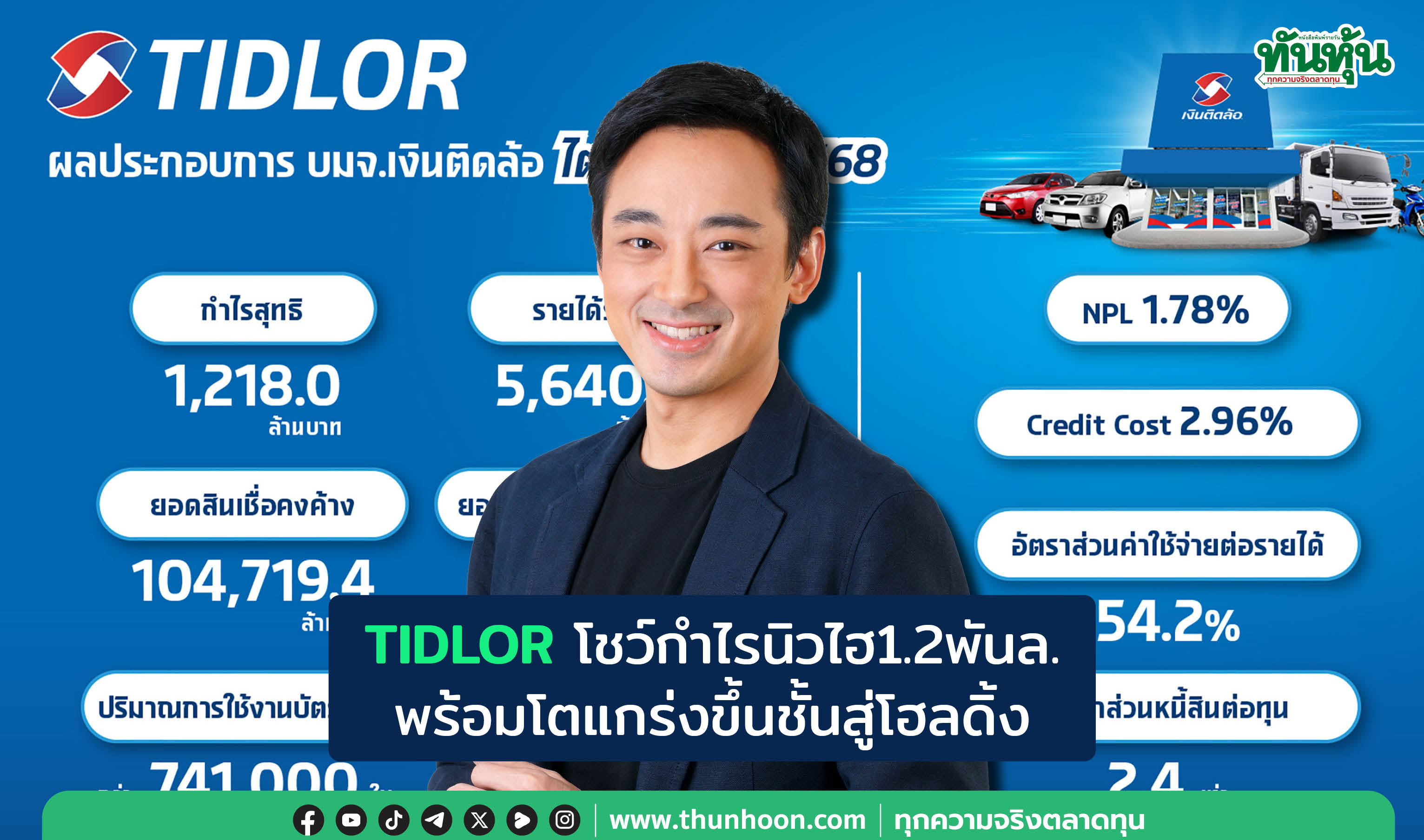 TIDLORโชว์กำไรนิวไฮ1.2พันล. พร้อมโตแกร่งขึ้นชั้นสู่โฮลดิ้ง