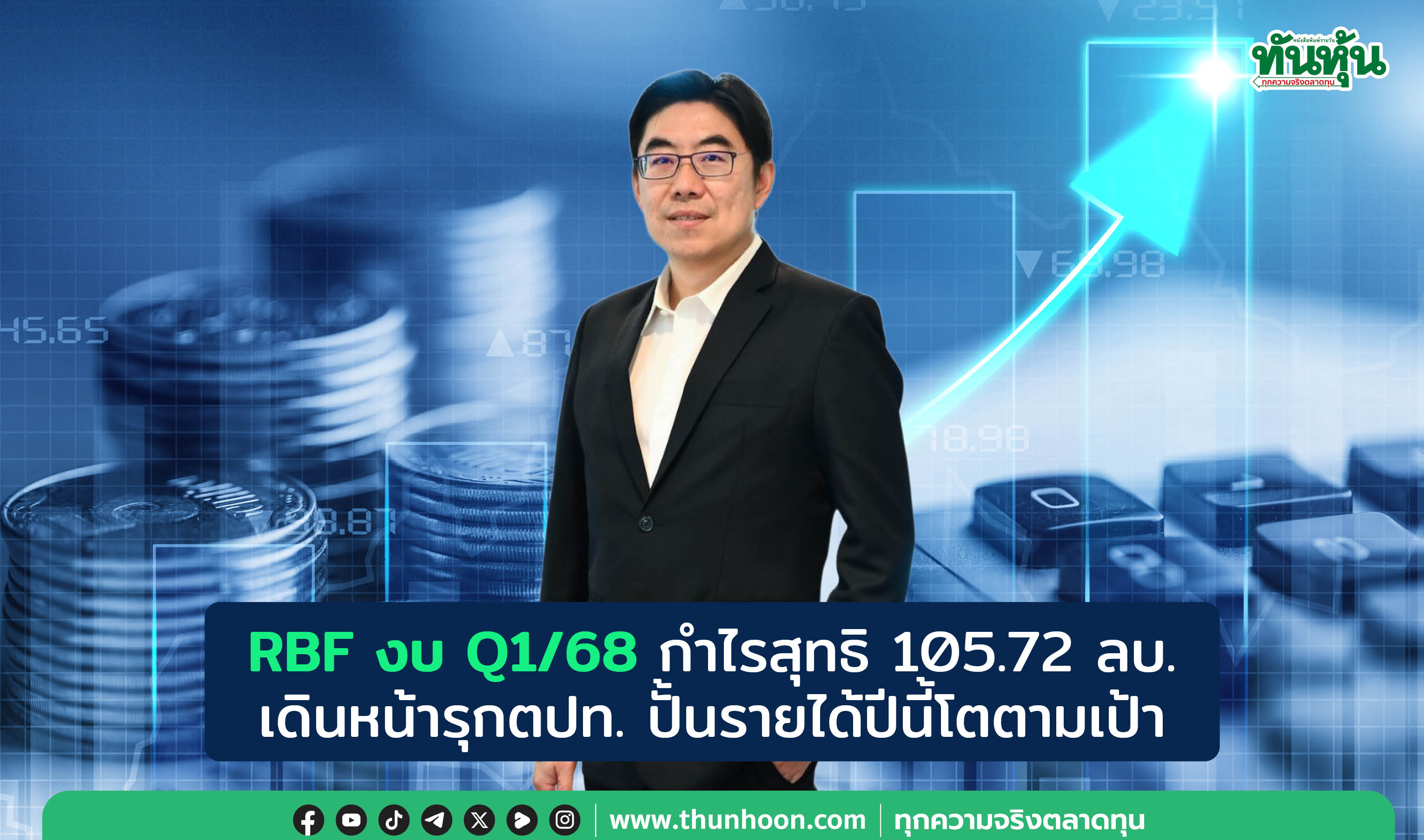 RBF งบ Q1/68 กำไรสุทธิ 105.72 ลบ. เดินหน้ารุกตปท. ปั้นรายได้ปีนี้โตตามเป้า
