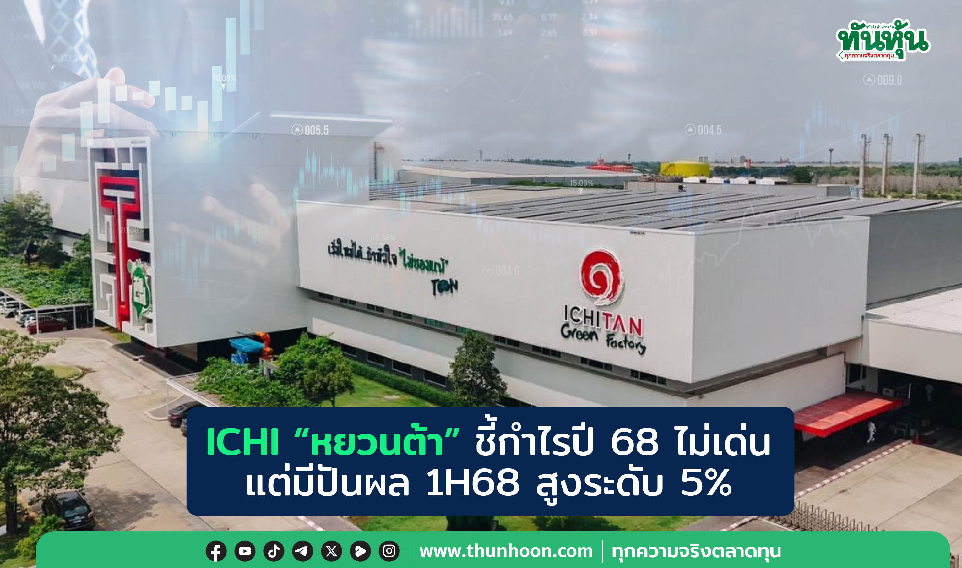  ICHI "หยวนต้า" ชี้กำไรปี 68 ไม่เด่น  แต่มีปันผล 1H68 สูงระดับ 5% 