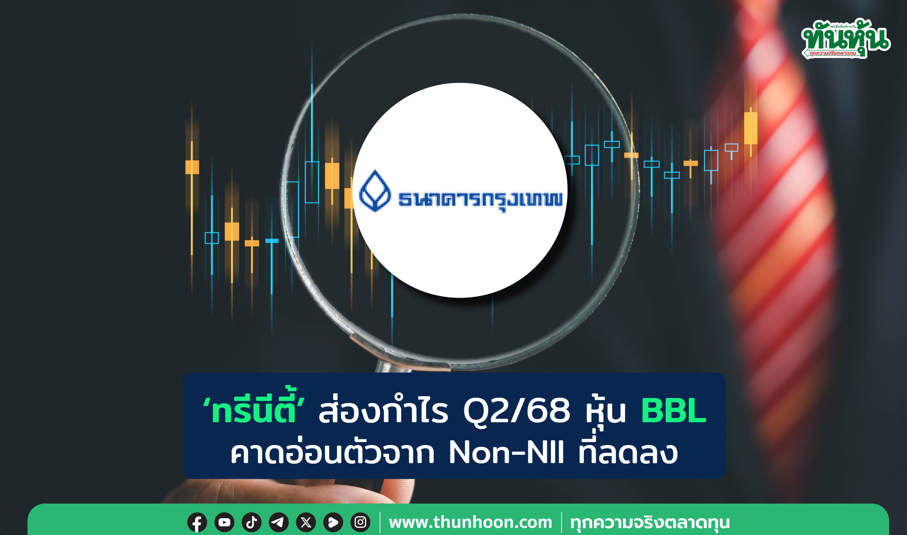  'ทรีนีตี้' ส่องกำไร Q2/68 หุ้น BBL คาดอ่อนตัวจาก Non-NII ที่ลดลง
