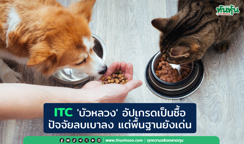 ITC 'บัวหลวง' อัปเกรดเป็นซื้อ ปัจจัยลบเบาลง แต่พื้นฐานยังเด่น